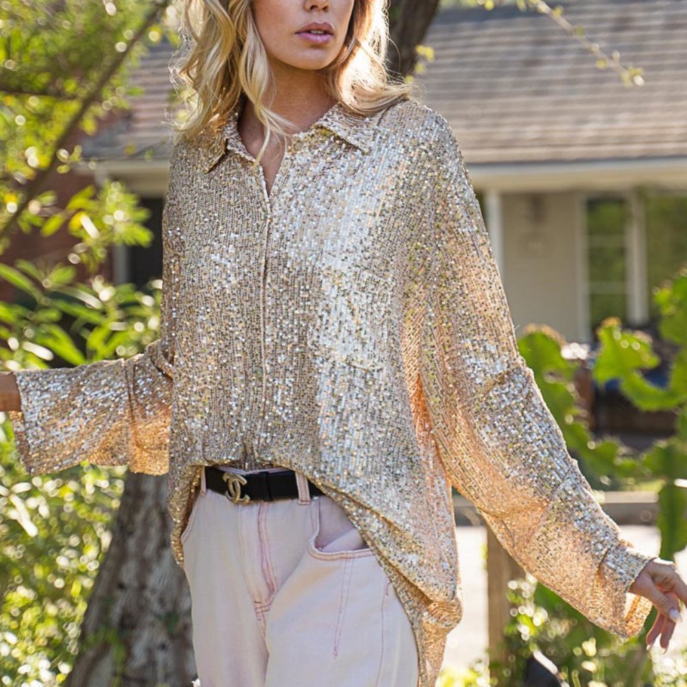 Pol Sequin Blouse - image 4